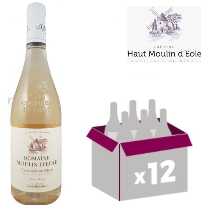 Moulin d'Eole Blanc 2019 x 12 - AOC Costières de Nîmes