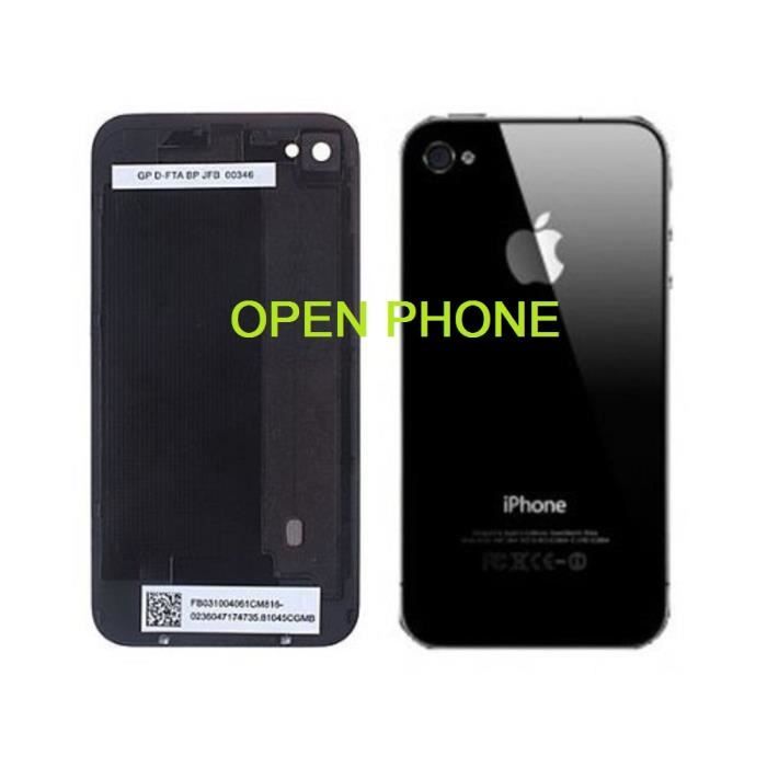 Vitre arrière Iphone 4 Noir