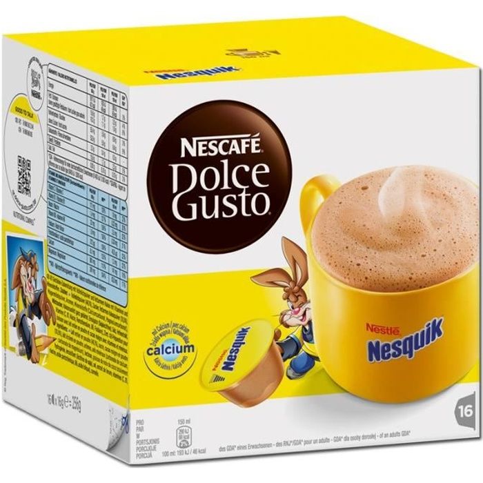Nestlé Dolce Gusto Nesquik, Café, Café cacao, Boîte de 16 capsules