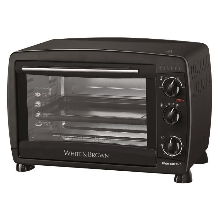 WHITE & BROWN MF 284-Mini four-26 L-1500 W-Convection et chaleur tournante-Noir