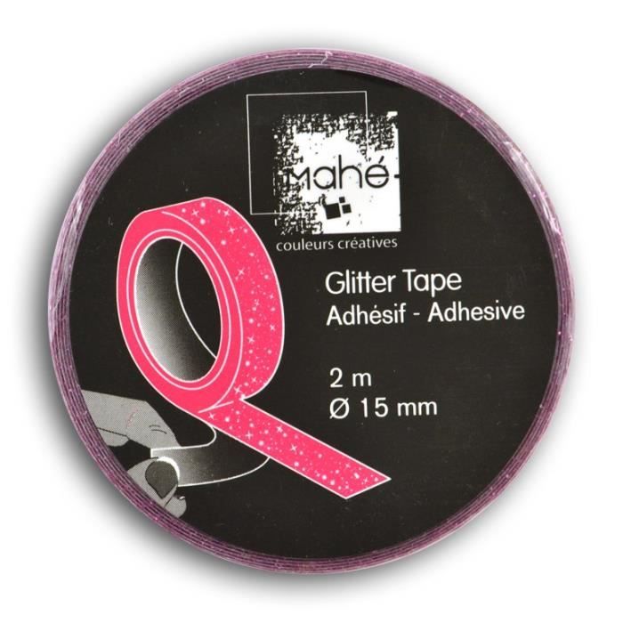 OH ! GLITTER Rouleau de Glitter Tape 1,5 cm x 2 m - FUCHSIA