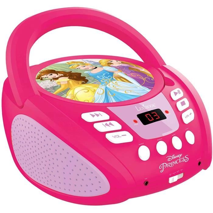 Lexibook Disney Princesses Radio lecteur CD,Entrée line-in, Pile ou Secteur, Rose/Blanc, RCD108DP_10