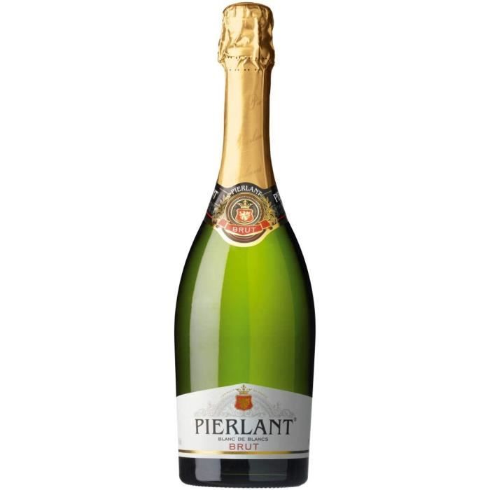 PIERLANT Vin Mousseux Blanc de Blancs Brut 0.75 L - Lot de 6