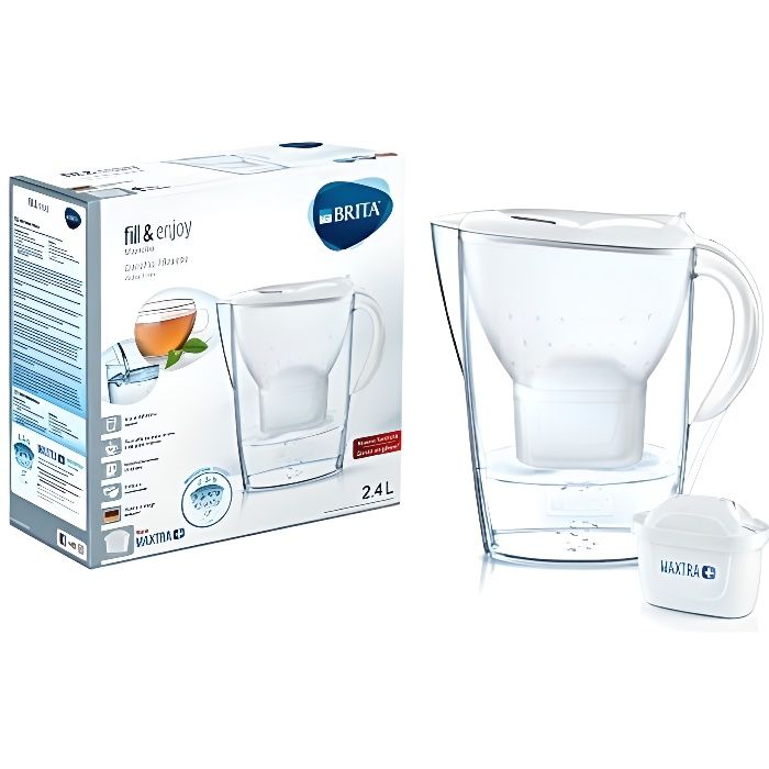 Brita Marella White Carafe filtrante avec Maxtra+ 2,4 L blanc 1023721