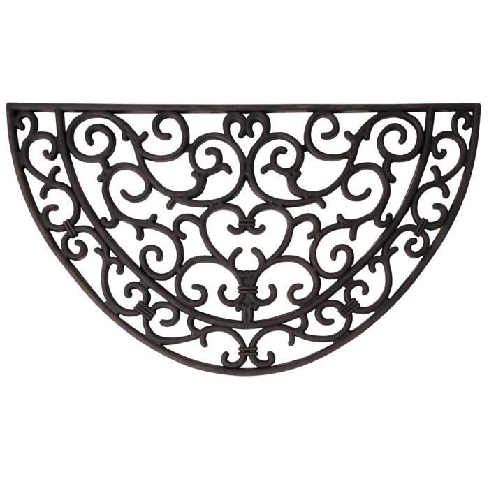 Paillasson tapis caoutchouc demi-lune - 68 x 40 cm