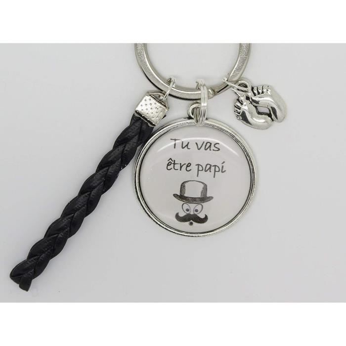 Portes Clés Personnalisable ou Bijou de Sac Cadeau Original pour Annonce Grossesse Papi