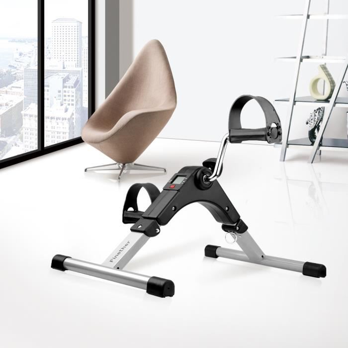 Mini vélo d'appartement Pliable Pédale Réglable Entraîner des Bras et Jambes avec Écran LCD pour Entraînement de Cardio