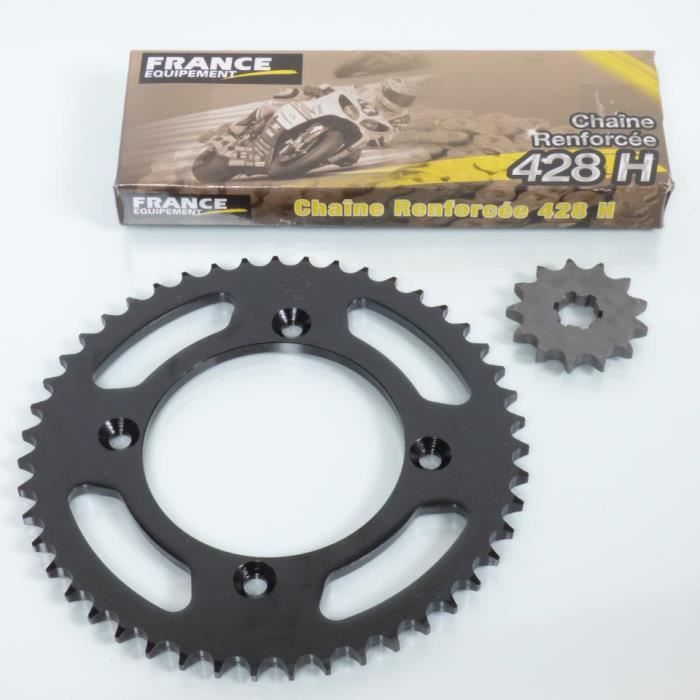 Kit chaîne 13x47 moto Yamaha 80 YZ grandes roues 1994 à 2001 pignon couronne 4LB