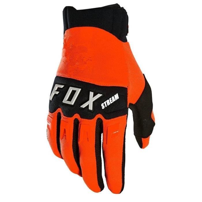 Gants,2021 Stream Fox moto cross gants bmx ATV Moto gants hors route vélo gants de VTT Moto rcycle gants - Type Orange - M
