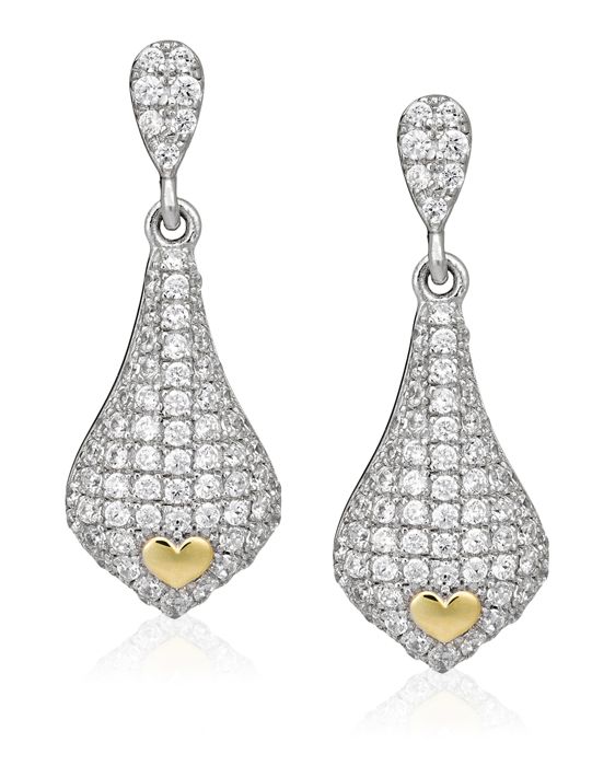 Orphelia boucles d'oreilles bicolor zirconium