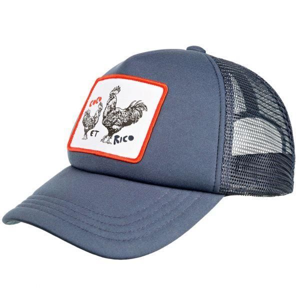 PULL IN Casquette Homme Microfibre TRUCKCOCO Marine Blanc