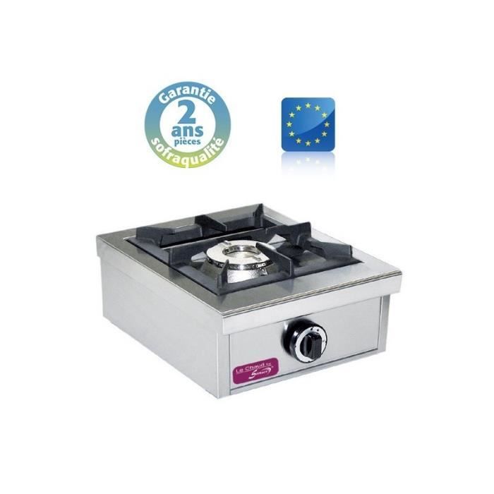 Réchaud Gaz Professionnel - 1 feu - 6500 W -