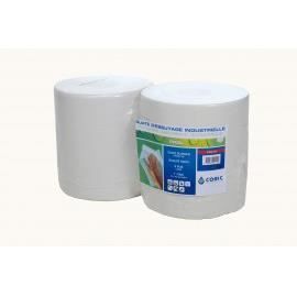 BOBINE D'ESSUIE TOUT BLANCHE - LOT DE 2 - REF 040215