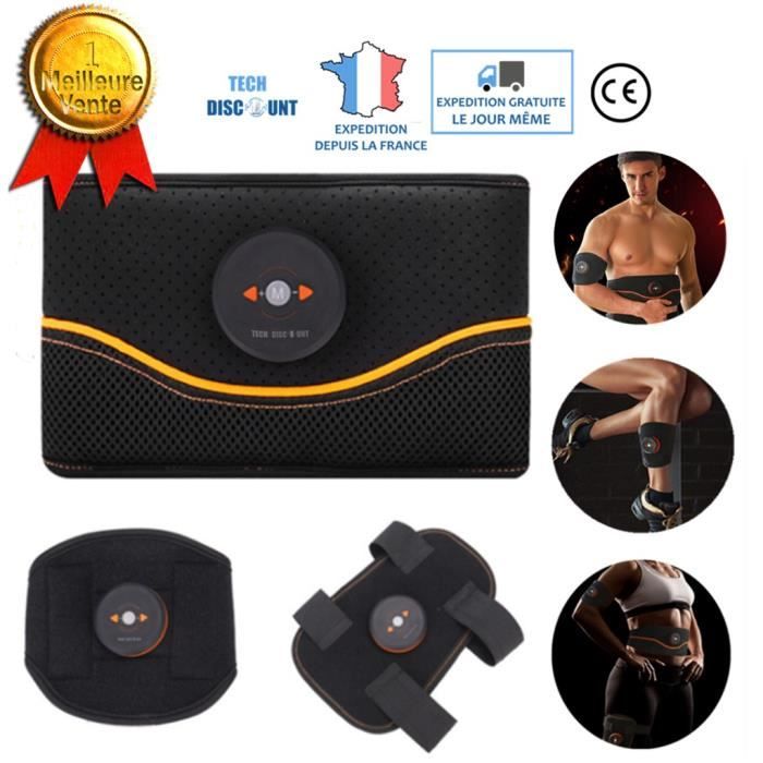 TD® Appareil Abdominal Ceinture Electrostimulateur Musculaire homme femme USB de Charger mince jambes bras Fitness Entraînement