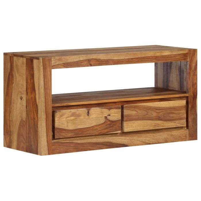vidaXL Meuble TV Bois massif de Sesham 80 x 30 x 40 cm