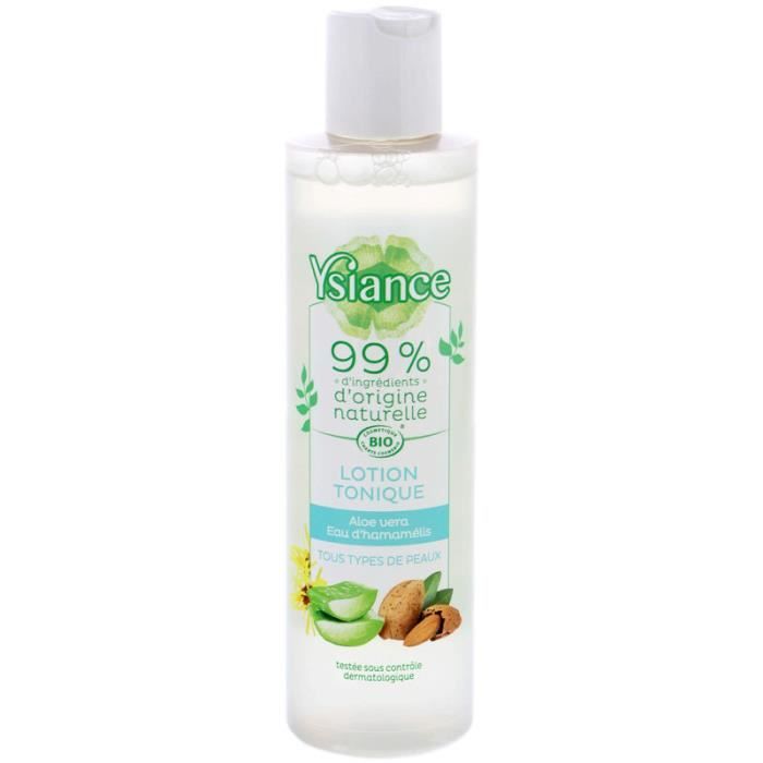 YSIANCE BIO Lotion tonique Aloe vera Eau d'hamamelis - 200 ml