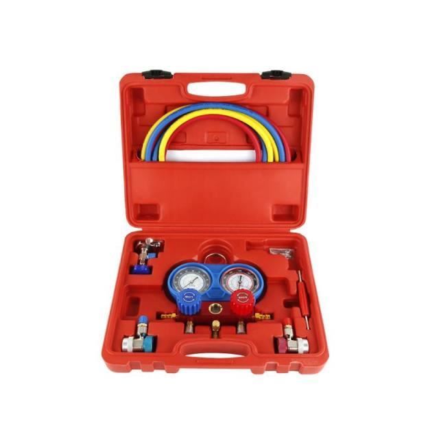 SK41133-Manomètre de pression de climatisation de voiture. Kit de tuyau pour R134A R12 R22 R502. ensemble de manomètre de pression