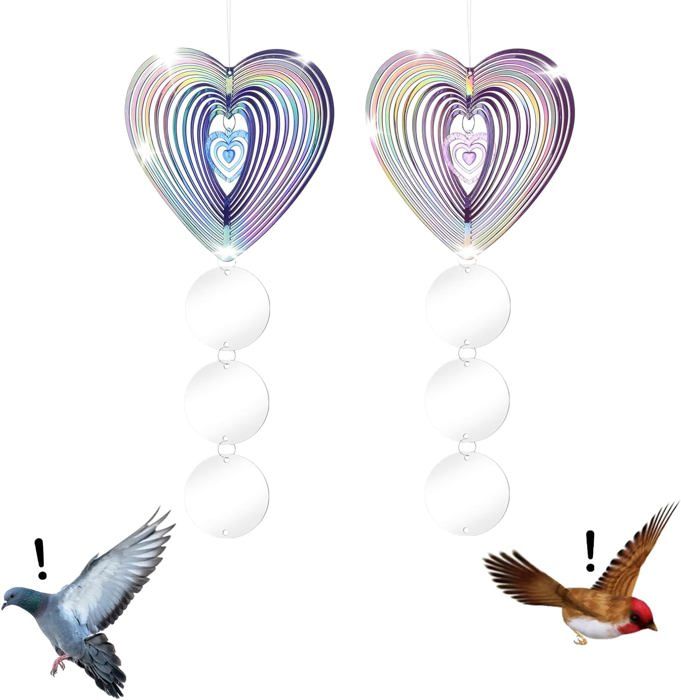 Lot De 3 Répulsifs Anti-oiseaux - Avec Chouette Et Bandes Réfléchissantes - Pour Jardin, Balcon, Terrasse - 5