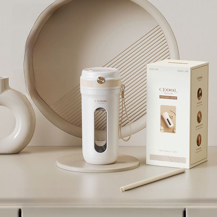 Miss President - Tasse à jus portable multifonction petite pour fruits Machine à cuisson de glace pilée Blanc Design mo