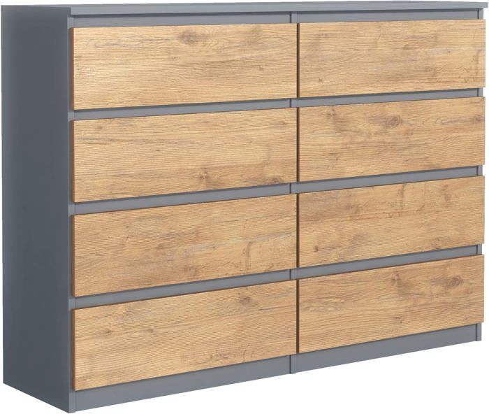 Commode Noir Mat avec 5 tiroirs 70 cm Meuble Rangement, Commode Chambre Adulte