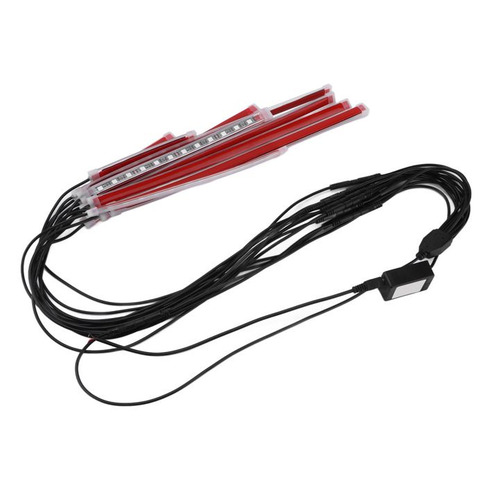 Kit déclairage LED pour moto RVB IP68 étanche avec contrôle Bluetooth par application Lampe dambiance