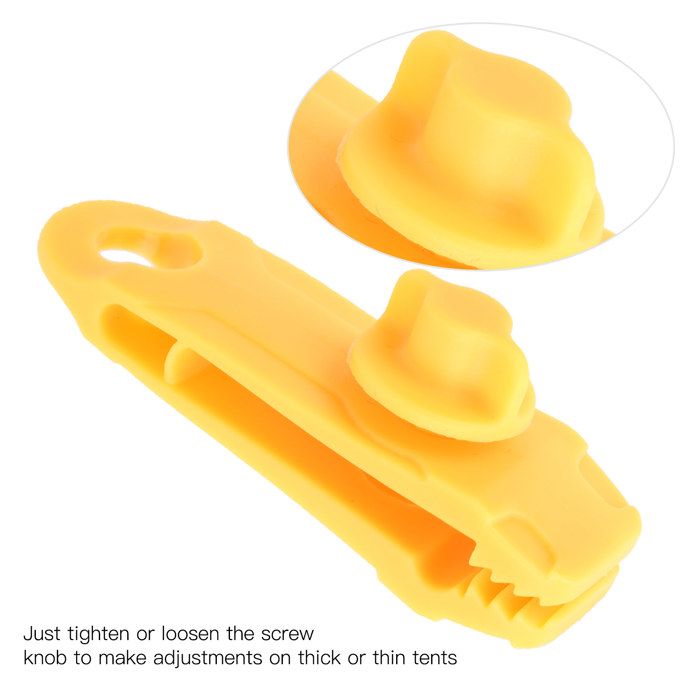 Pinces à Corde De Tente Coupe-vent Réutilisables - Lot, Noir, Plastique, Pour Auvents Et Tentes