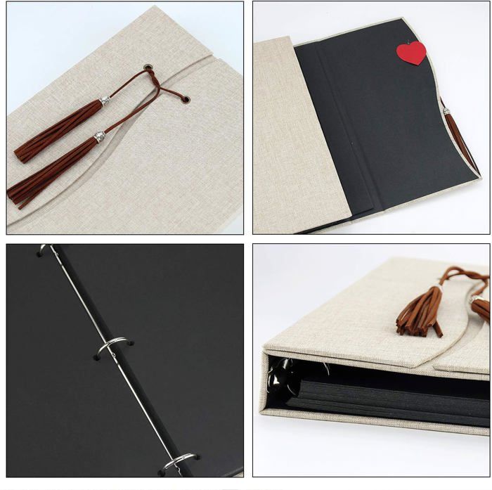 Album Scrapbook A5 Avec Pages Noires - 30 Feuilles - DIY Créatif Pour Photos Et Souvenirs