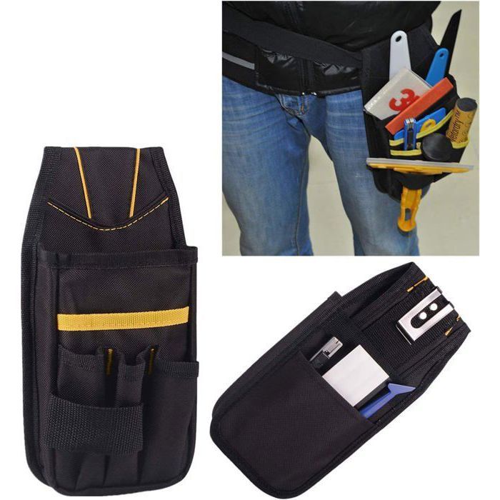 Petite Sacoche à outils avec ceinture en nylon réglable imperméables pour technicien constructeur technicien de mainte SAC A OUTIL