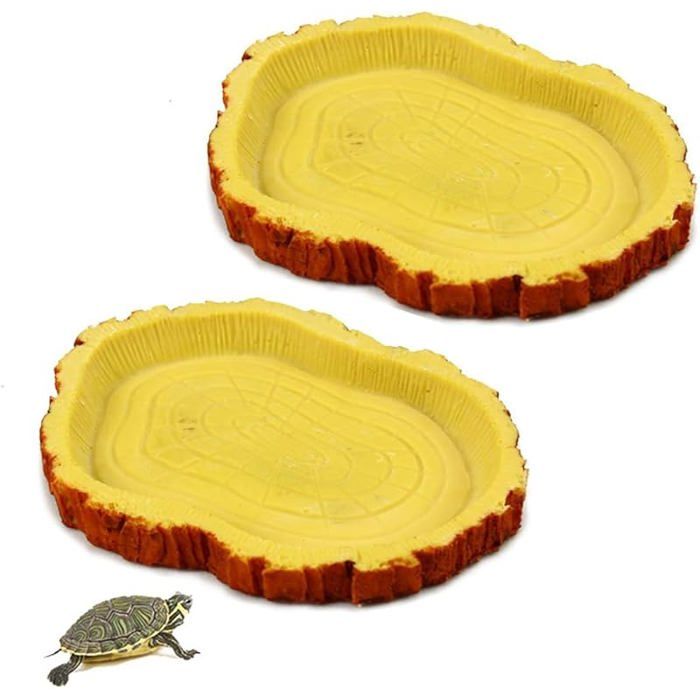 Meilleurs prix pour 2 Pices Bol eau Terrarium Accessoire Tortue Reptile Bol de Nourriture Terrarium Bol de Boisson Bol eau style 2 M BASSIN POUR ANIMAL