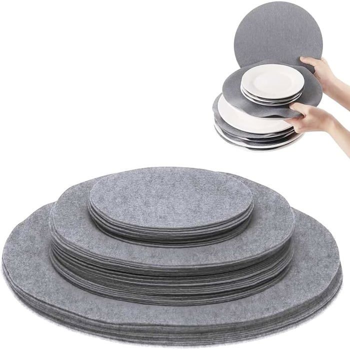 Garneck Lot de 10 Tapis en Feutre pour empiler Les casseroles et Les poêles, séparateurs de casseroles, de la Vaisselle, antidérapants, Couverts Garneck Lot de 10 Tapis en Feutre pour empiler Les casseroles et Les poêles, séparateurs de casseroles, de la Vaisselle, antidérapants, Couverts
