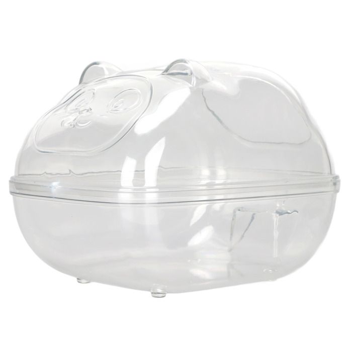 OMABETA Boîte de bain pour hamster Boîte de Bain de Hamster Transparente Anti animalerie jouet Dessin animé [trompette]