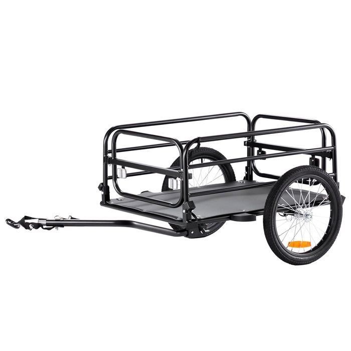 Remorque de vélo capacité de charge de 725 kg chariot de vélo rangement compact pliable