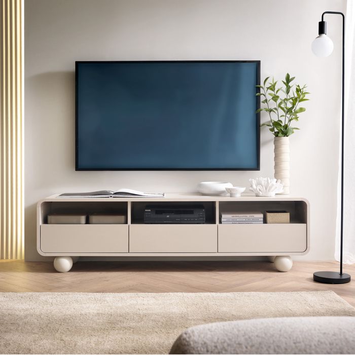 Meuble TV Komodee KAMLOOPS RTV1 Corps arrondi Cachemire Cachemire 39 x 160 x 44 cm Meuble TV Komodee KAMLOOPS RTV1 Corps arrondi Cachemire Cachemire 39 x 160 x 44 cm