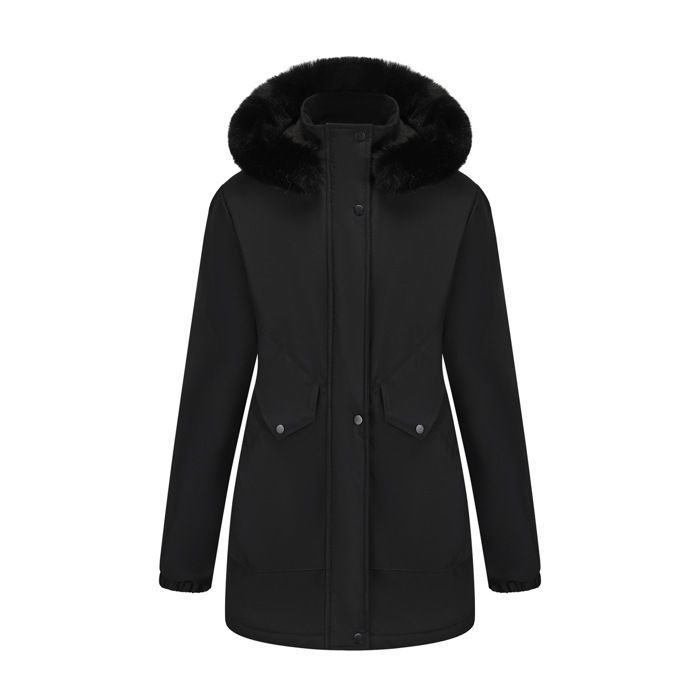 Parka D'hiver Longue Pour Fille - Doublure Polaire, Col Fausse Fourrure - Imperméable, Coupe-vent - Veste De Ski