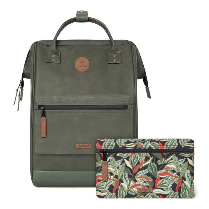Sac à dos - CABAIA - Adventurer Vegan Nubuck Backpack L - Vert foncé - 39x28x16 cm - 23L Sac à dos - CABAIA - Adventurer Vegan Nubuck Backpack L - Vert foncé - 39x28x16 cm - 23L