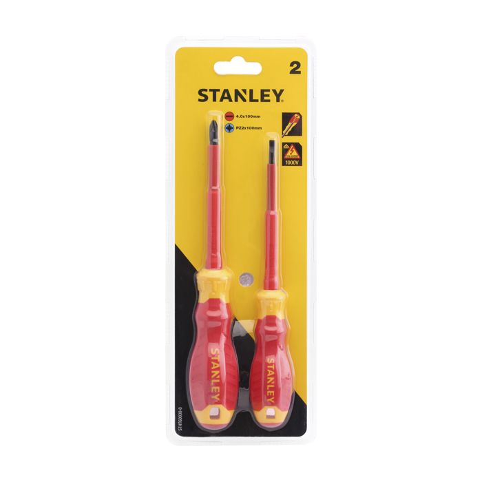 STANLEY STA060030 FATMAX VDE INSULATED SCREWDRIVER SET 2 PIECE JEU DE TOURNEVIS - vue 8