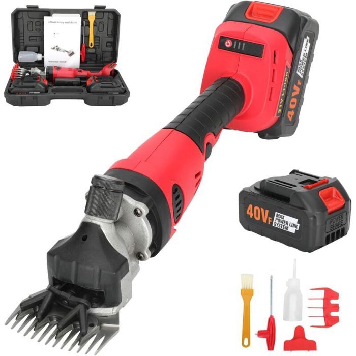 Meilleurs prix pour Cisailles à moutons électriques sans fil - PZCC - 2 batteries lithium 4000 mAh - Poignée ergonomique