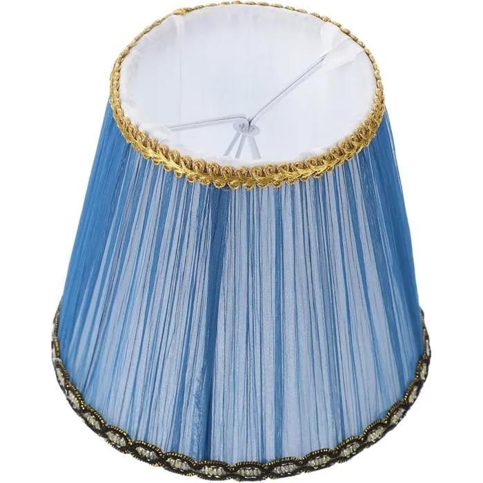 Abat-jour en tissu à clipser bleu anti-poussière adapté pour lustre et lampe murale accessoire de décoration pour éclairage intéri