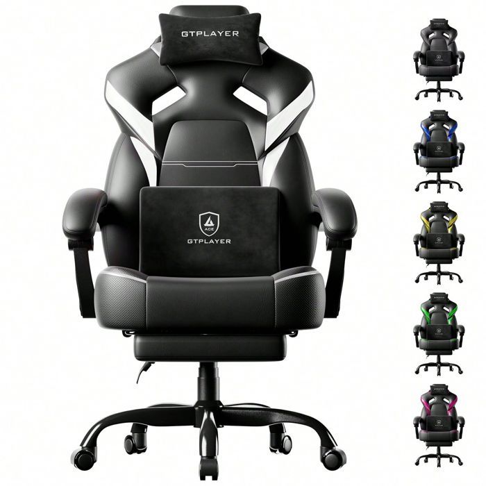 Chaise gaming ergonomique GTPLAYER PU 55 x 51 x 130 cm - vue 2