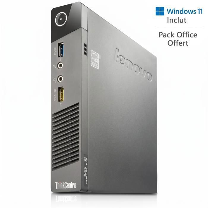 Acheter Mini PC Lenovo ThinkCentre M73 Tiny - Intel Celeron - 6 Go RAM - SSD 120 Go - Windows 11 Pro - Pack Office - Wi-Fi Reconditionné - 119,00 € Mini PC Lenovo ThinkCentre M73 Tiny - Intel Celeron - 6 Go RAM - SSD 120 Go - Windows 11 Pro - Pack Office - Wi-Fi Reconditionné - Lenovo reconditionné disponible sur Cdiscount Seconde Vie