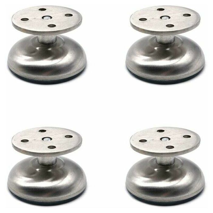 Lot de 4 pieds de meubles réglables de 3 5 cm de long en acier inoxydable extra épais pour table bas ACCESSOIRES FABRICATION MAISON