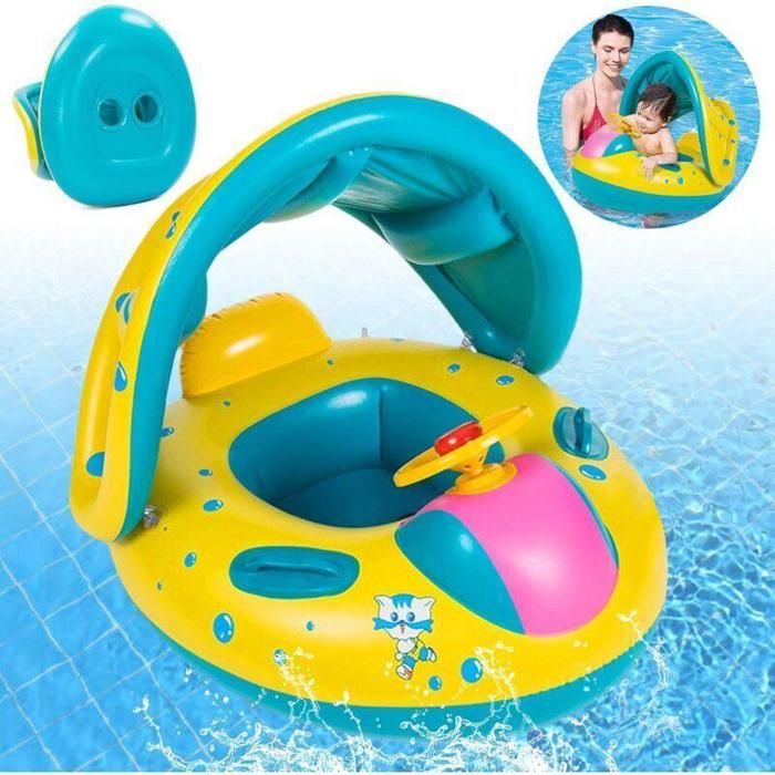 Bouée gonflable pour enfants, flotteur de piscine gonflable de 71 cm, jouet de piscine gonflable en forme de crocodile, cerceau de natation, jouets