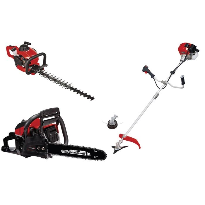 Kit thermique 3 en 1 jardin Einhell Débroussailleuse taille haie tronçonneuse - vue 2