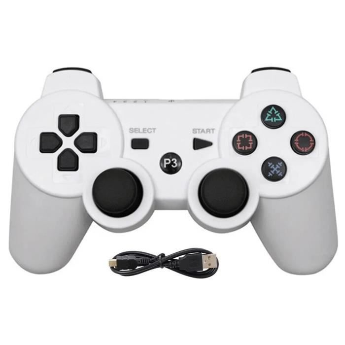 Lot De 2 Manettes Sans Fil Pour PS3 – Modèle DualShock 3 – Noir – Compatible PlayStation 3