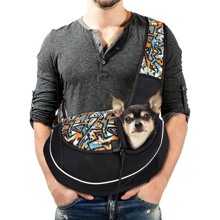 Comparer les prix de Sac de Transport - ZGEER - Bandoulière pour Chien et Chat - 6 kg - Réglable - Orange