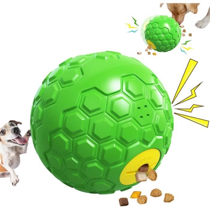 Comparer les prix de Jouet Chien, Jouet Interactif pour Chien Balle Distributeur à Friandises Caoutchouc Boule, pour Moyenne et Gros-vert