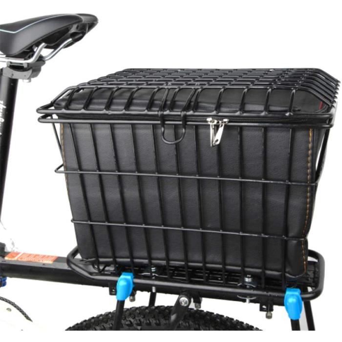 Panier Vélo Pliant Amovible Goldmiky - Panier Avant Guidon Pour VTT, Shopping, Pique-Nique Et Animaux (Noir)