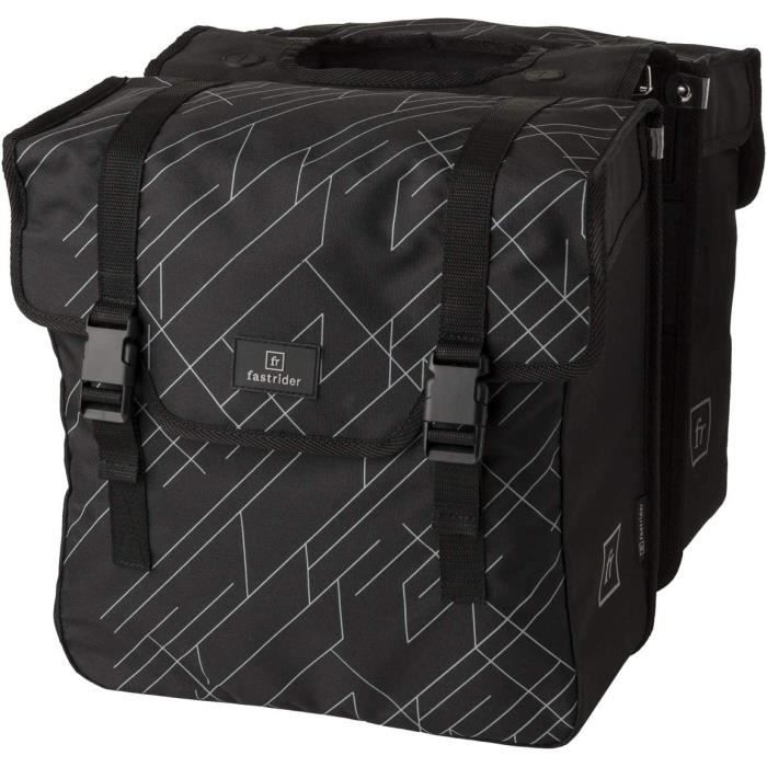 FastRider Celo Sacoche Vélo Porte-Bagages 23L - Toile Hydrofuge, Réfléchissante, Fixation Facile