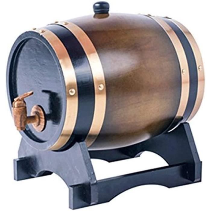 Mini Tonneau à Vin En Bois Et Cuivre – Décoration Maison, Modèle Fût Miniature D'occasion