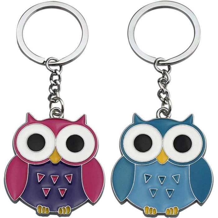 Porte Clés Haute Qualité Hibou Métal Porte Clés Décor Chouette Sac Porte Clés Hibou Rouge Métal